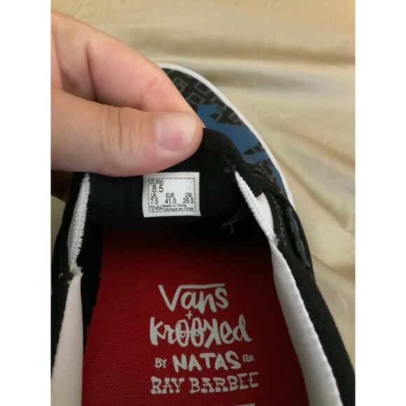 Vans Natas Kaupas Ray Barbee Slip On Pro Black Skate Shoes Mens 8.5 Streetwear main image 4